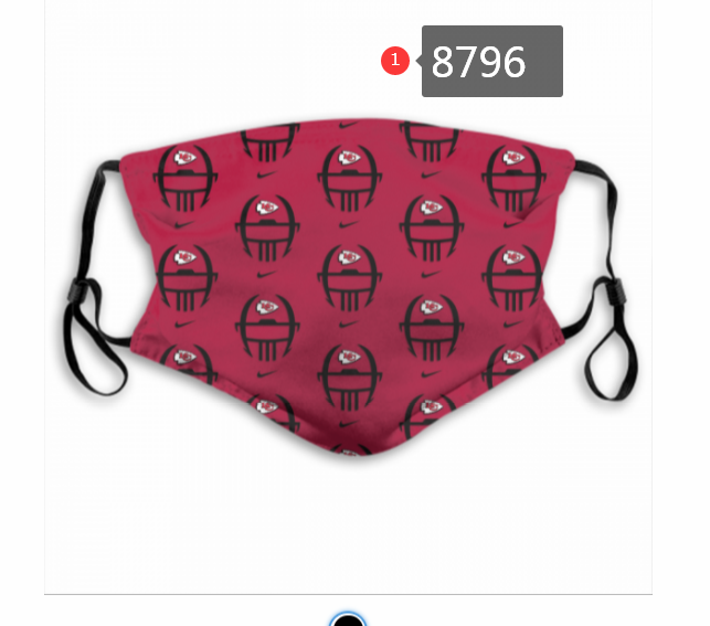 2020 Kansas City Chiefs #17 Dust mask with filter->nfl dust mask->Sports Accessory